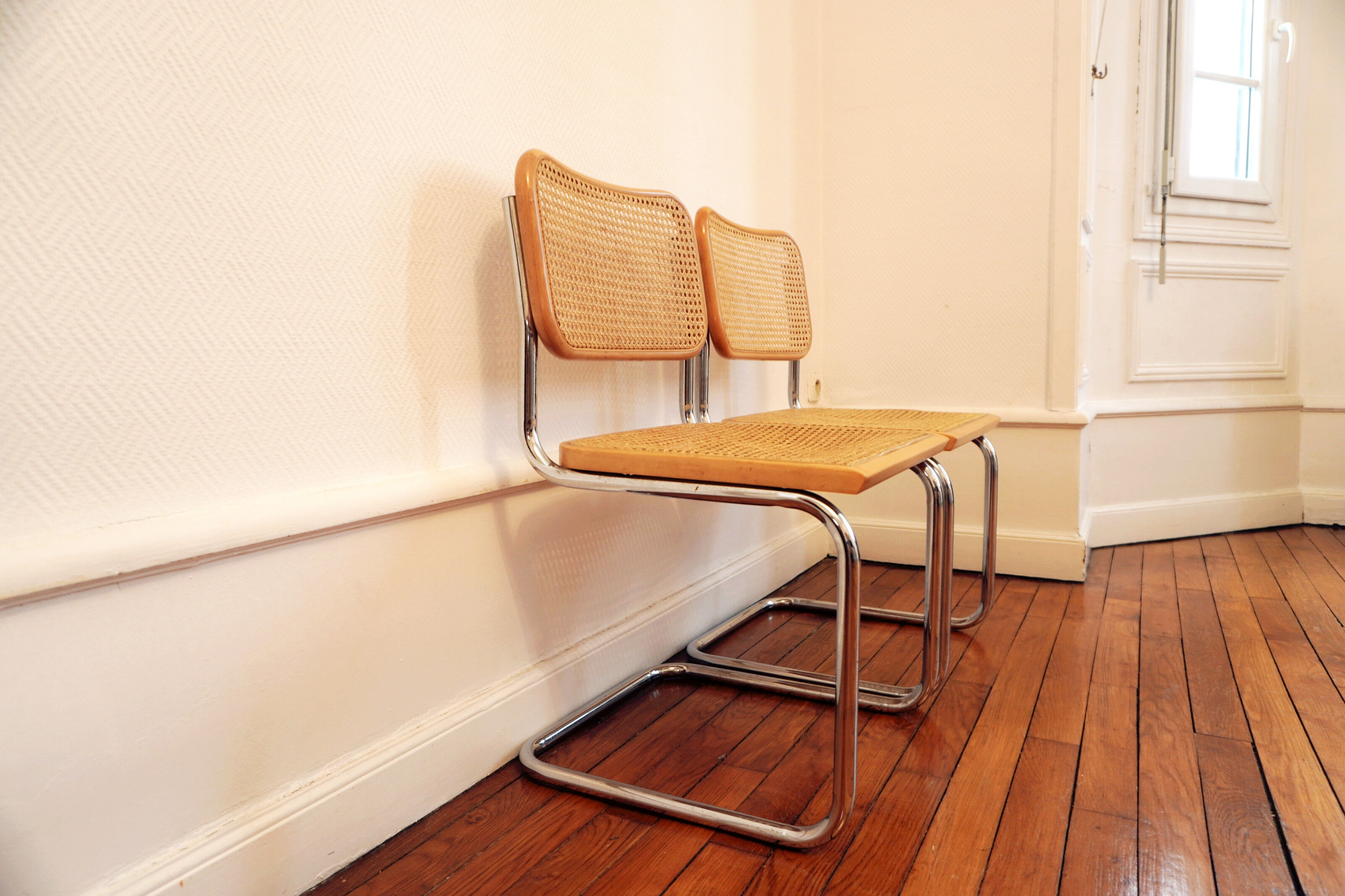 Pair of Cesca B32 chairs by Marcel Breuer