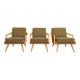 Scandinavian armchair trio – 1960s