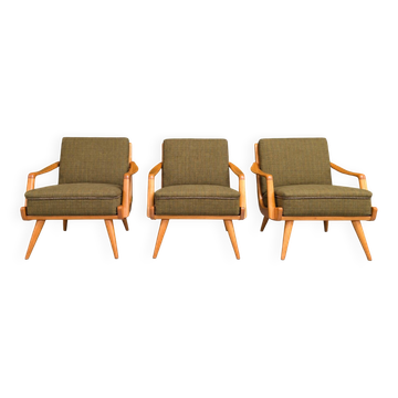 Trio de fauteuils scandinaves – Années 60