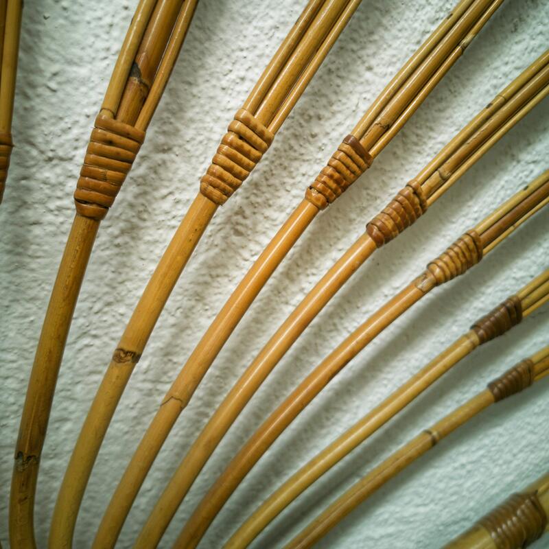 Rattan headboard of the 70s