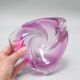 Pink glass vide poche Val St Lambert 1960s