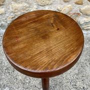Vintage "Berger" stool, tall, in ash, Charlotte Perriand, 1950s