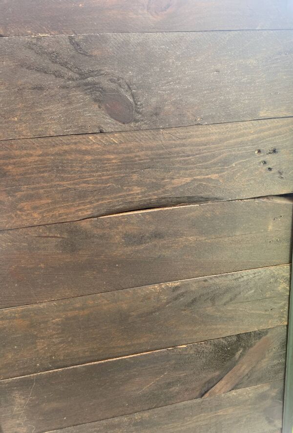 Paravent industriel métal & bois massif-Pièce unique de designer