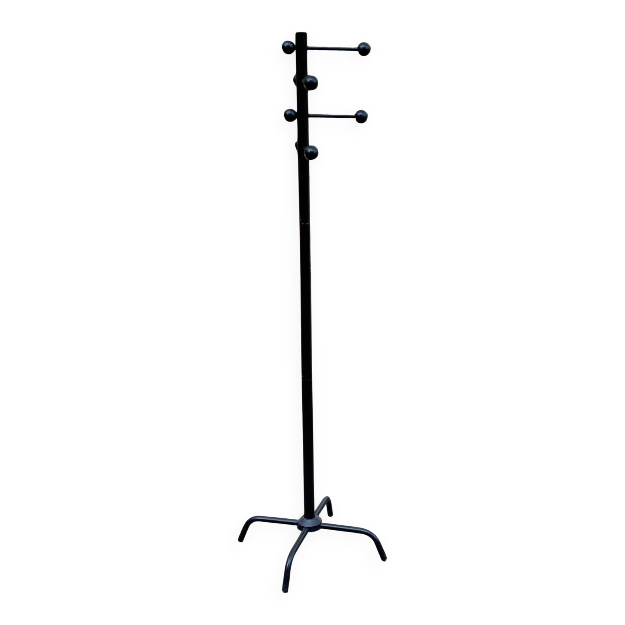Vintage industrial coat rack in black steel
