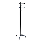 Vintage industrial coat rack in black steel