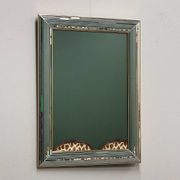 DeKnudt 1980s “Disco” mirror with layered bevelled frame & gilt trim