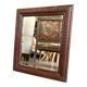 Miroir biseauté en bois mouluré 39 x 33 cm