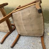 Pair of mustard-colored armchairs - classic style