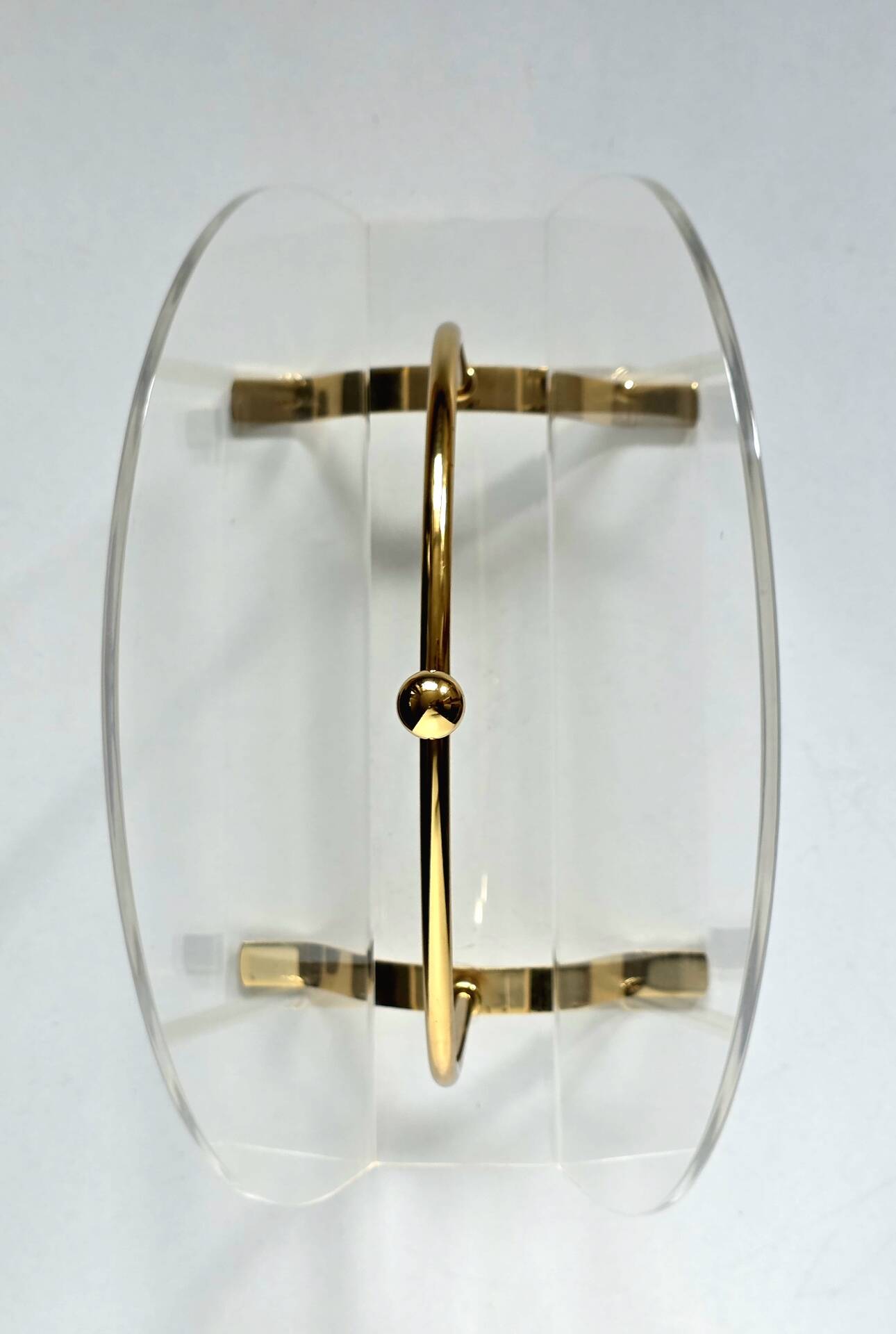 Vintage Lucite and Brass Magazine Rack - Hollywood Regency - 1970s
