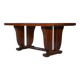Art Deco mahogany veneer table in the style of Jules Leleu, 1930s