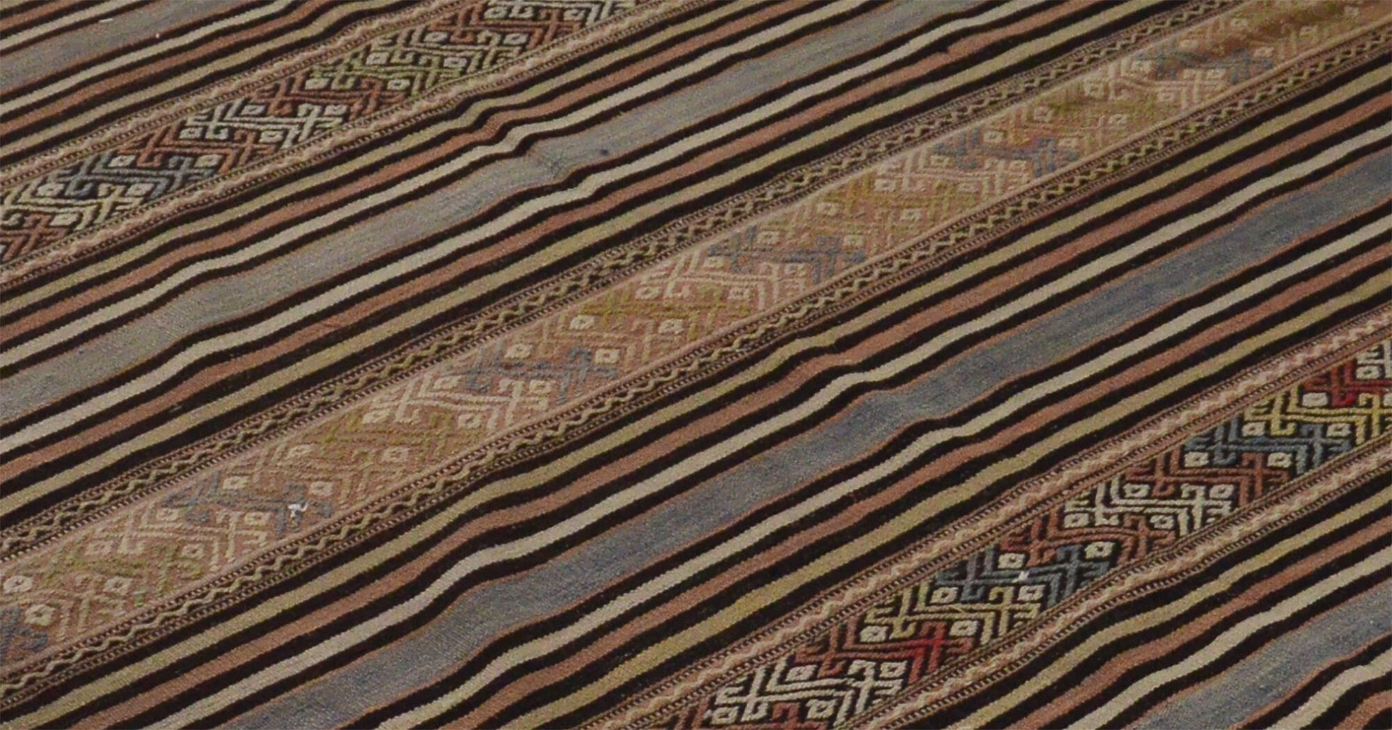 Anatolian handmade kilim rug 230 cm x 138 cm