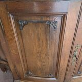 Louis XIV style sideboard in solid oak, 19th century