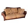 Leather and fabric sofa