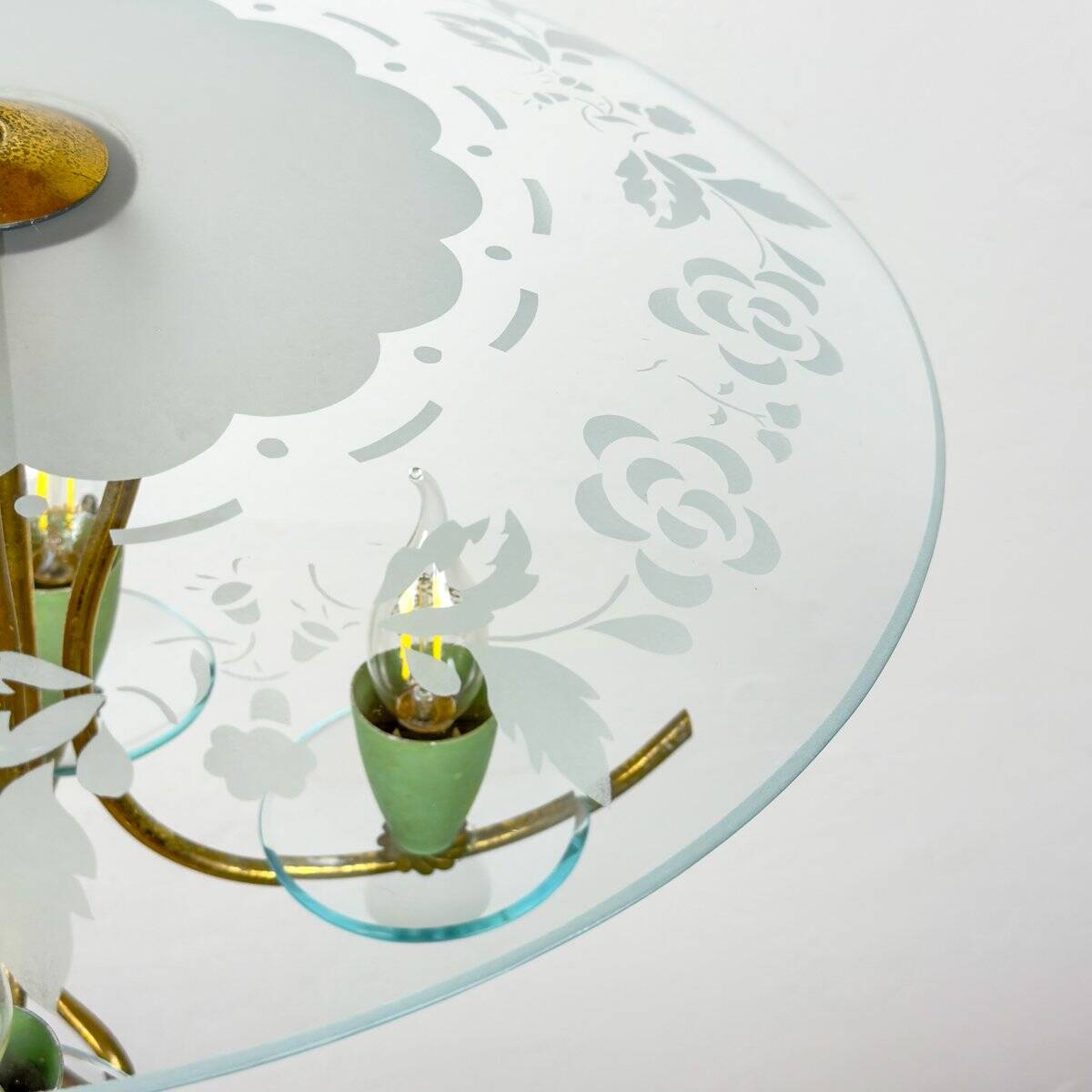 Vintage chandelier attributed to Pietro Chiesa for Fontana Arte, Italy, 1930s.