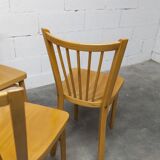 Set of 4 Baumann bistro chairs model 153 stamped 1981.