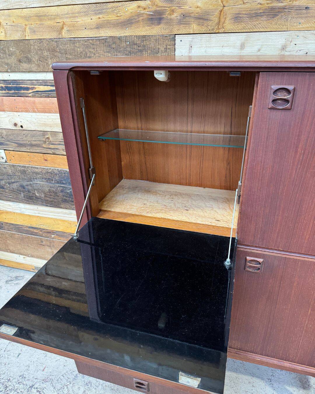 Scandinavian teak bar cabinet - 1960s