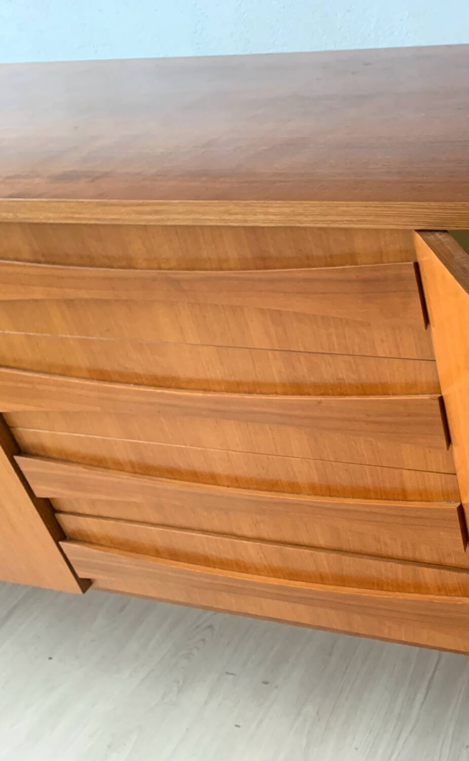 Vintage Scandinavian sideboard in blonde teak