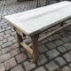 Lightened rustic stripped oak table