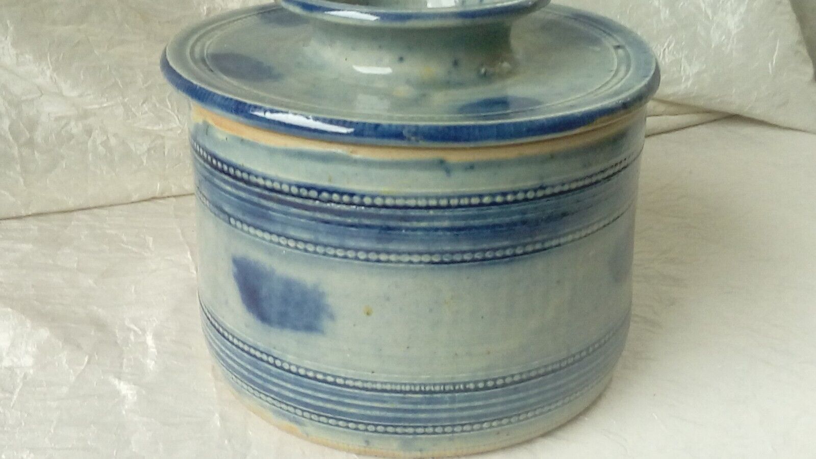 Blue sandstone water dish