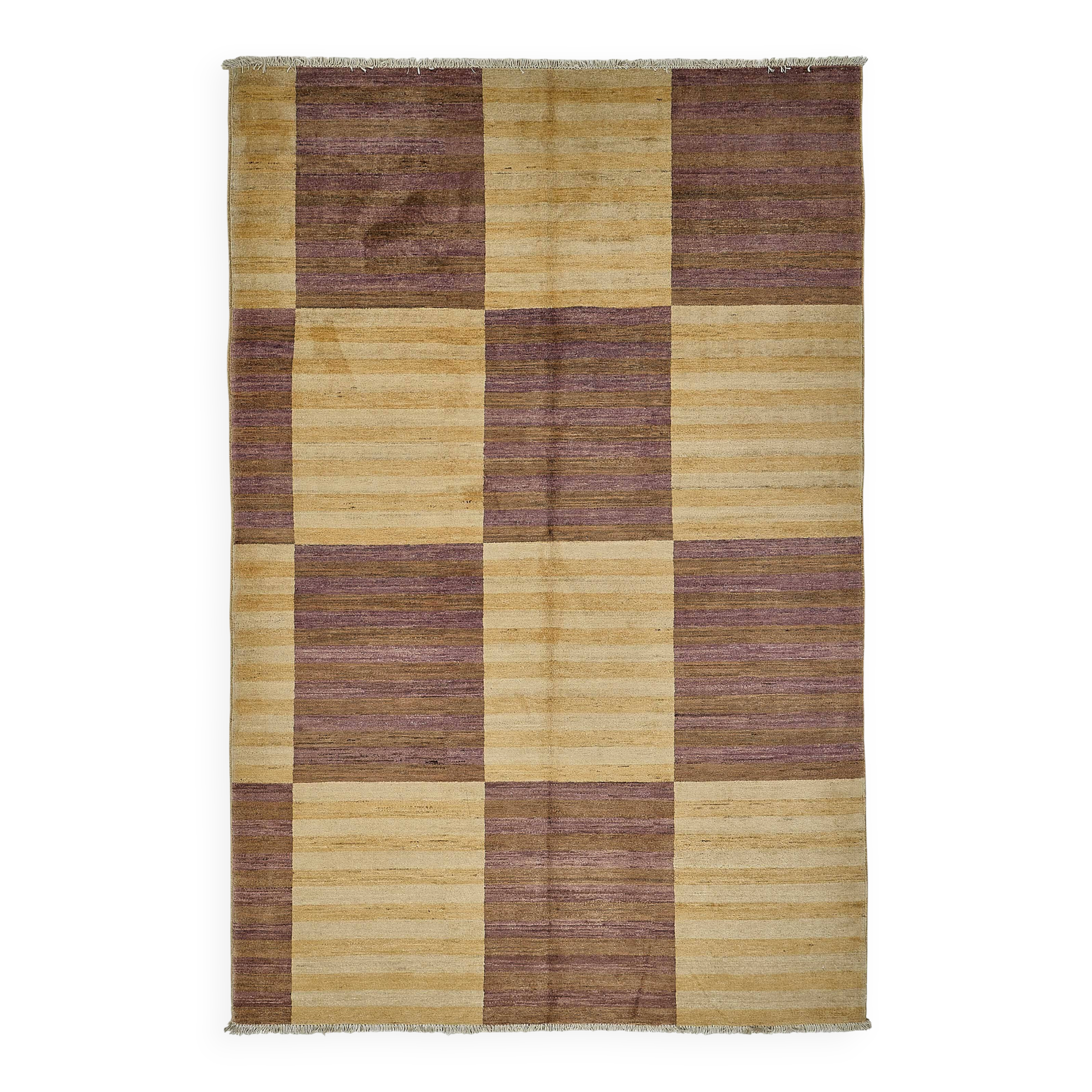 Tapis Oushak en laine noué à la main turc 161 cm x 244 cm