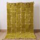 Handmade pure wool rug in green, size 150/250 cm.