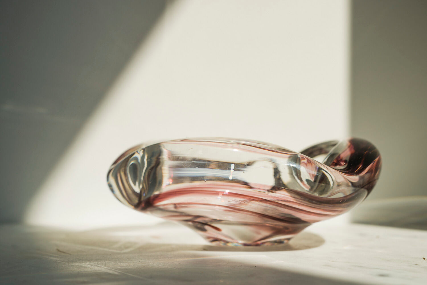 Max Verboeket glass ashtray for Maastricht Kirstalunie Netherlands signed