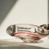 Max Verboeket glass ashtray for Maastricht Kirstalunie Netherlands signed