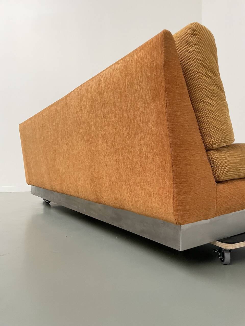 Jacques Charpentier 3-seater stainless steel sofa