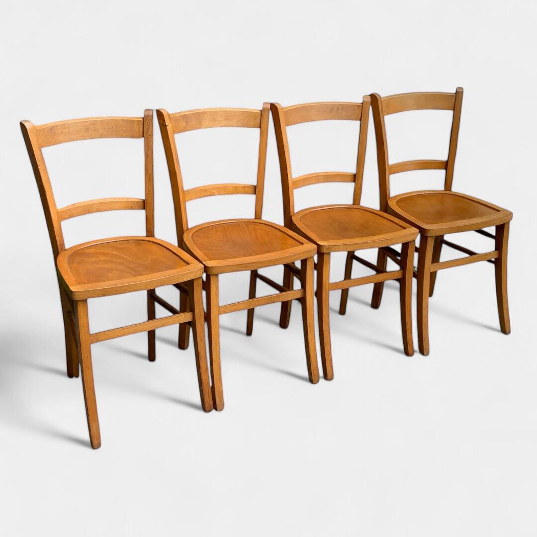 4 vintage Luterma bistro chairs 1940