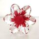 Murano red twisted glass soliflore vase
