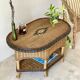 Vintage rattan coffee table – 1970s Riviera spirit