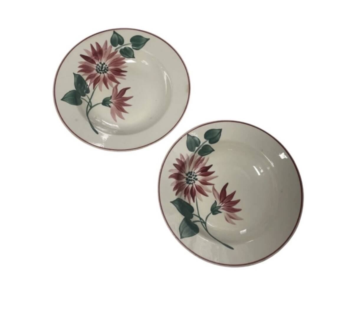 Floral deep plates hbcm