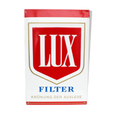 Large vintage German advertising metal sign, Lux cigarette