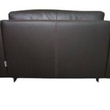 Leather lounge set – Steiner Paris – aluminium base – 1970s/1980s