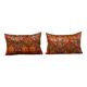 Set of 2 vintage velvet cushion covers 36x56 cm