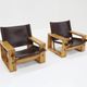 Ate van Apeldoorn pair of lounge chairs for Houtwerk Hattem, Netherlands 1960s