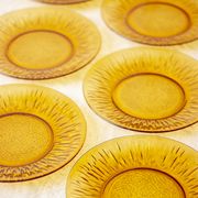 6 flat vintage plate model Soleil, Vereco France