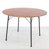 Round teak dining table by Arne Jacobsen model 3600 by Fritz Hansen for Pastoe