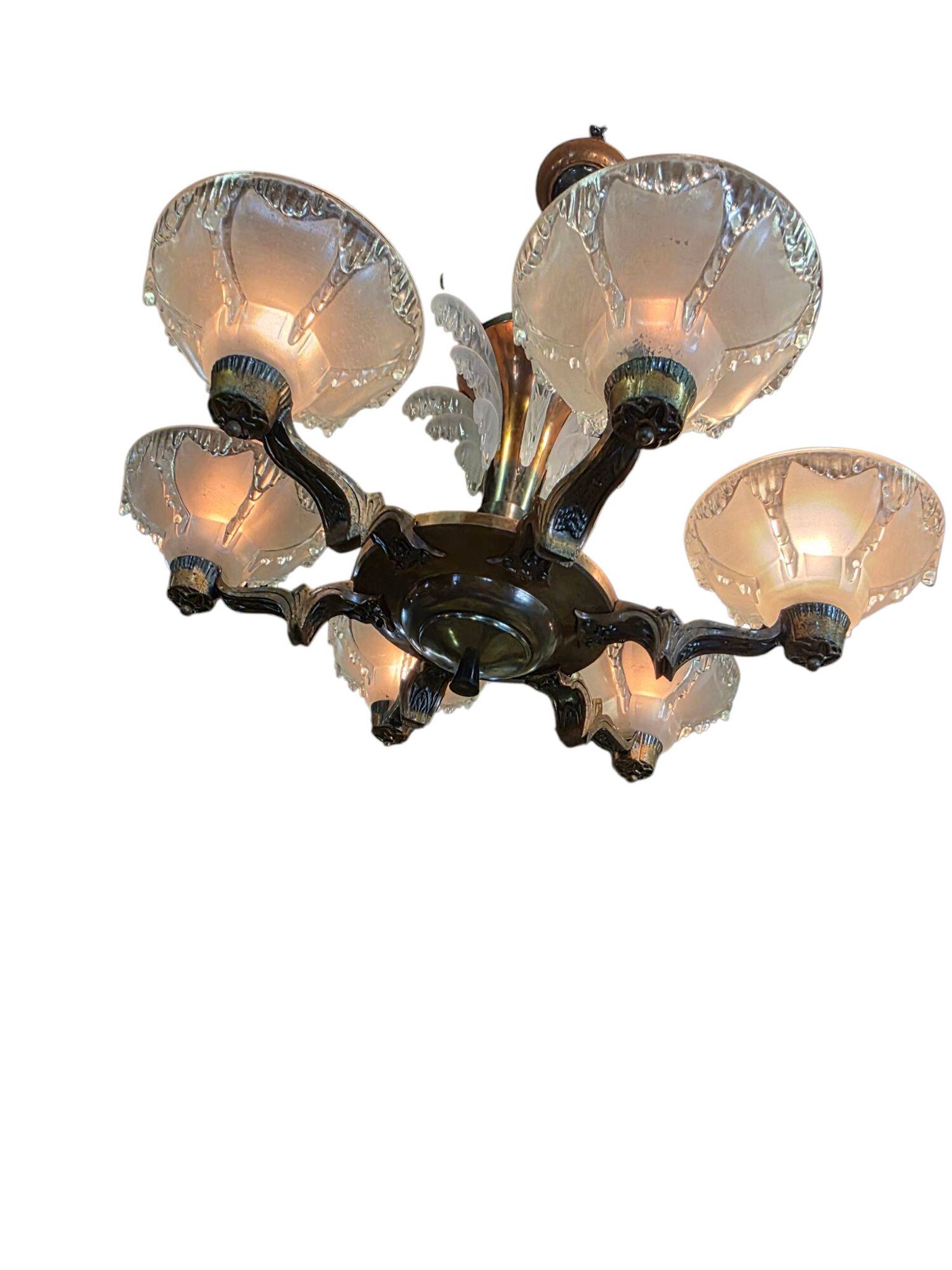 Ezan Art Deco 6-light chandelier