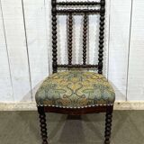 Chair in turned wood and rosewood veneer, early 20th century