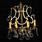 Wall lamp in gilded bronze
