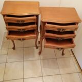 Pair of old wooden bedsides