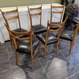 Set of 6 Italian design chairs, 1960s