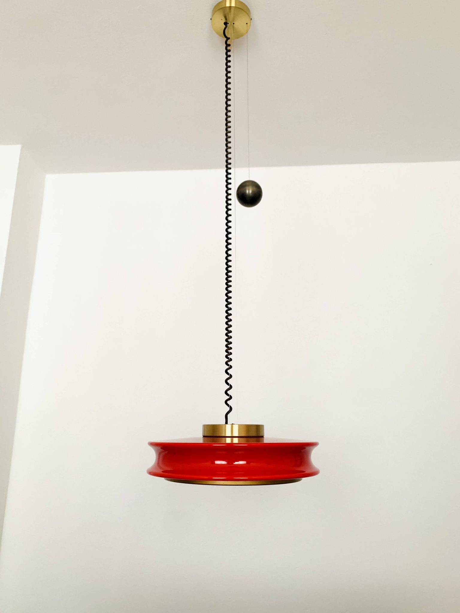1 of 3 Adjustable Orion Glass Pendant Lamps from Staff