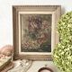 Peinture fleurs, huile sur toile encadrée