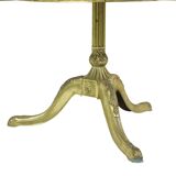 Table basse, d'appoint ronde en marbre et laiton