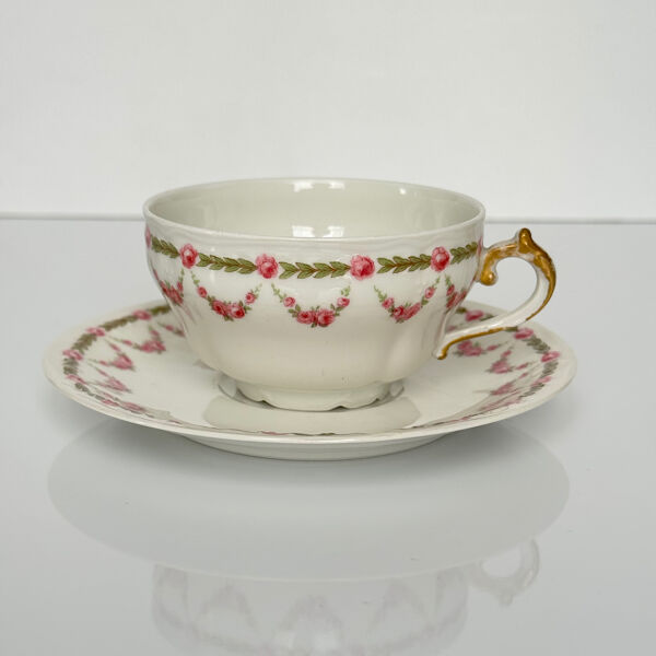 Lot de 6 Tasses à Thé avec Soucoupes   Bernardaud vers 1900