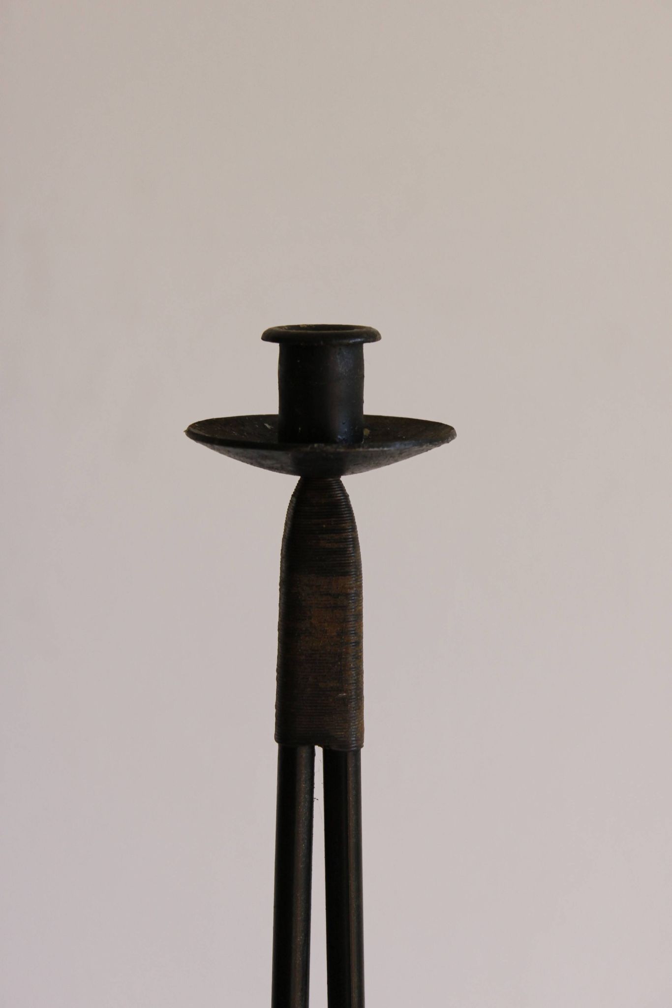 Large Wrought Iron Floor Candelabra, 1950s