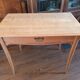 Art Nouveau desk in solid beech.