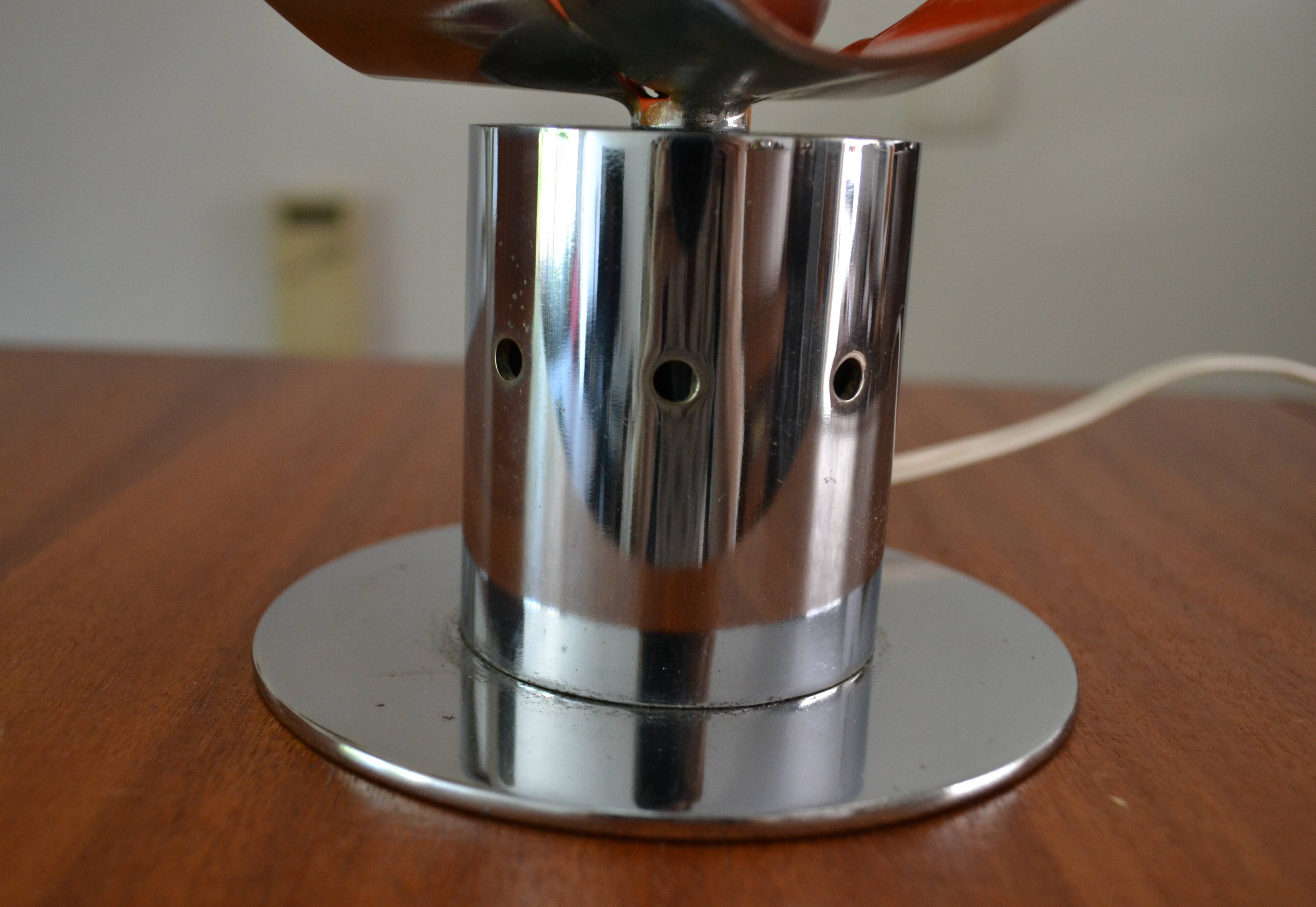 Raak flower lamp chromed metal